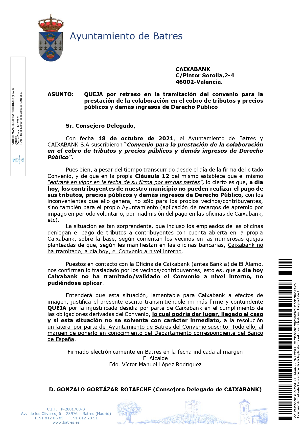 20211217 Denuncia Queja ESCRITO DE QUEJA CAIXABANK page 0001