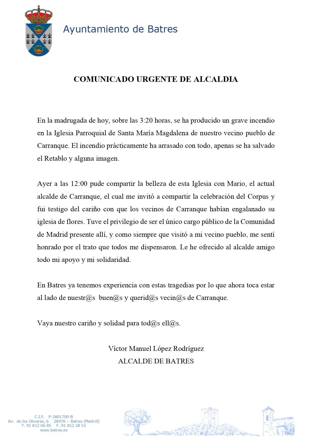 comunicado urgente incendio iglesia Carranque page 0001