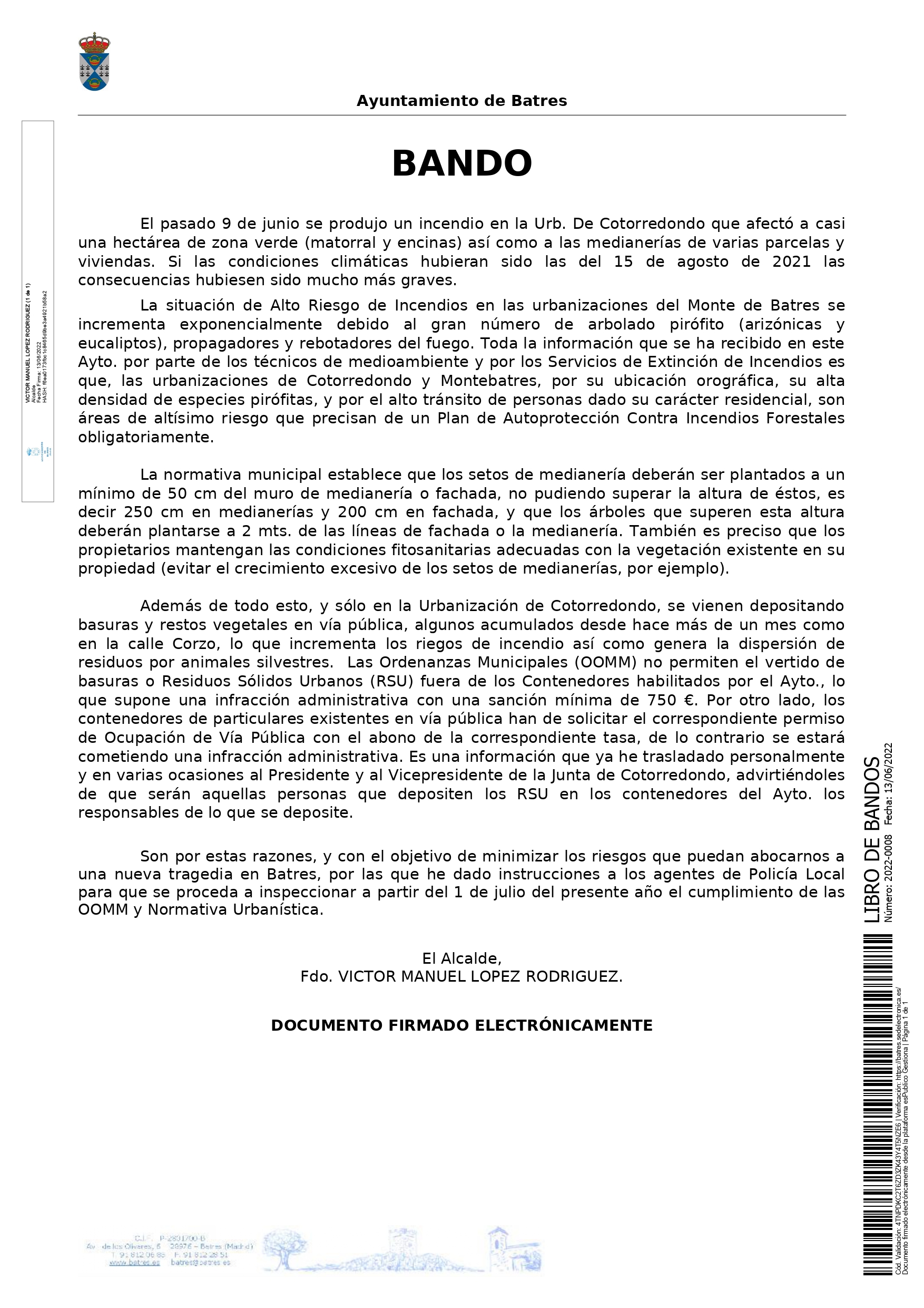 20220613 LIBRO DE BANDOS 2022 0008 Bando inspeccin ordenanzas municipales page 0001