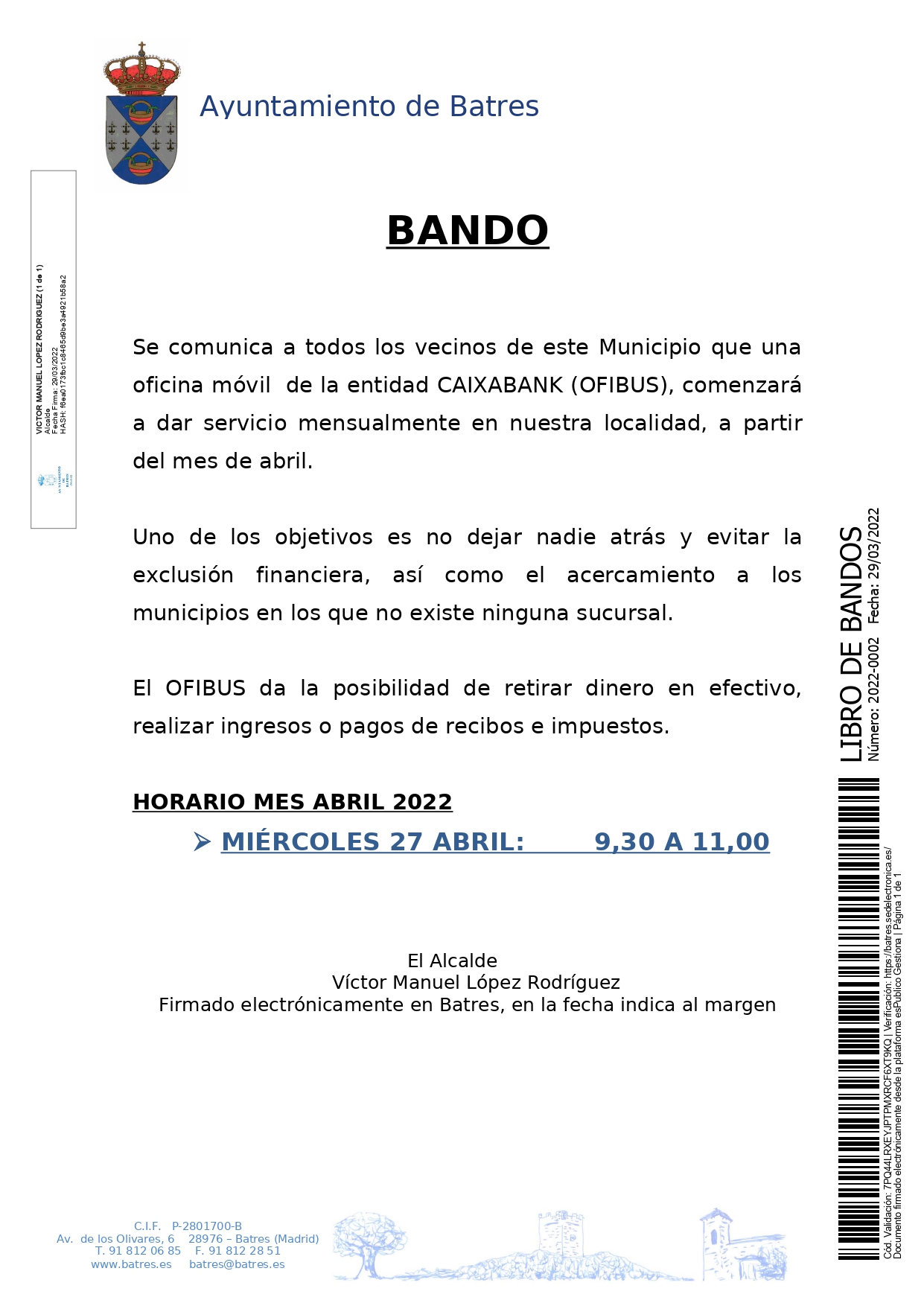 Bando LIBRO DE BANDOS 2022 0002 OFIBUS CAIXABANK page 0001