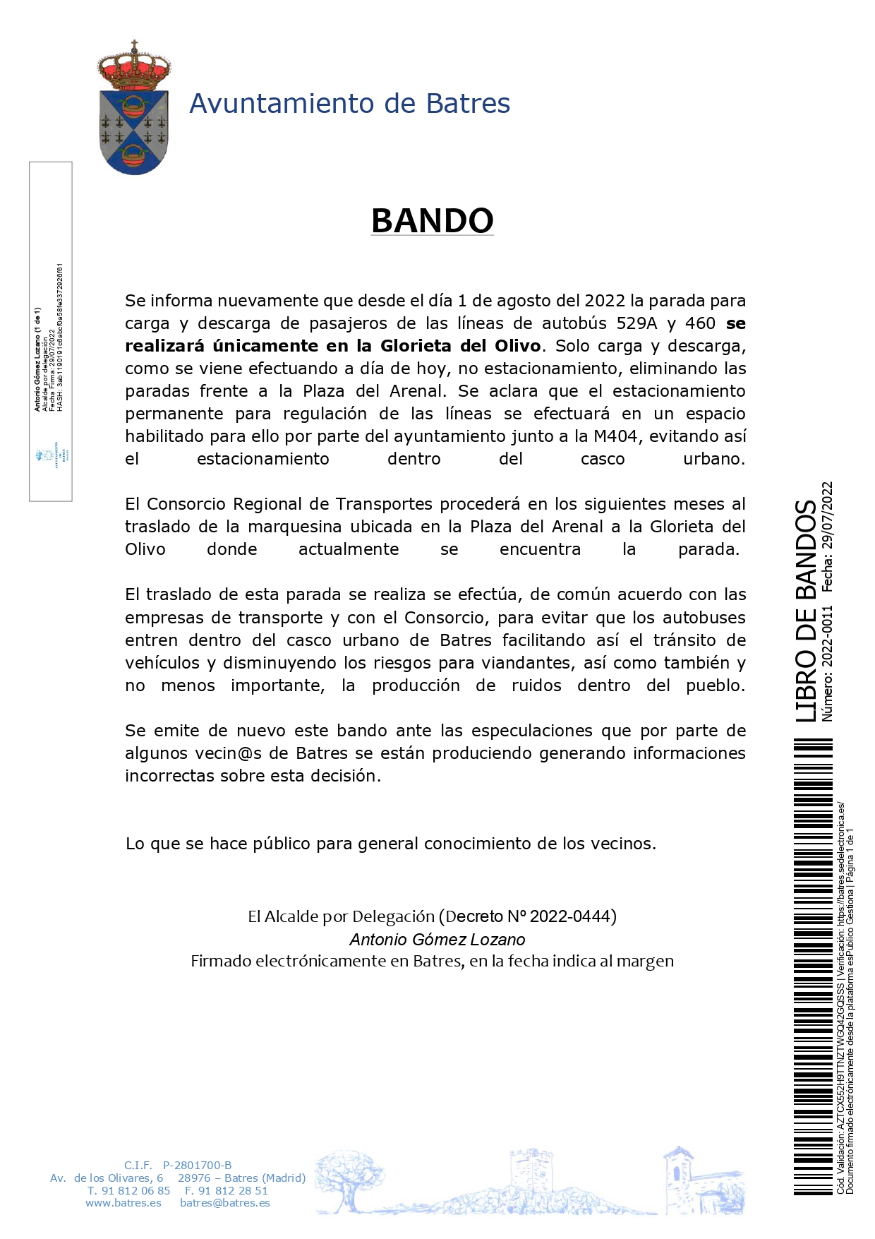 bando parada bus 29julio2022