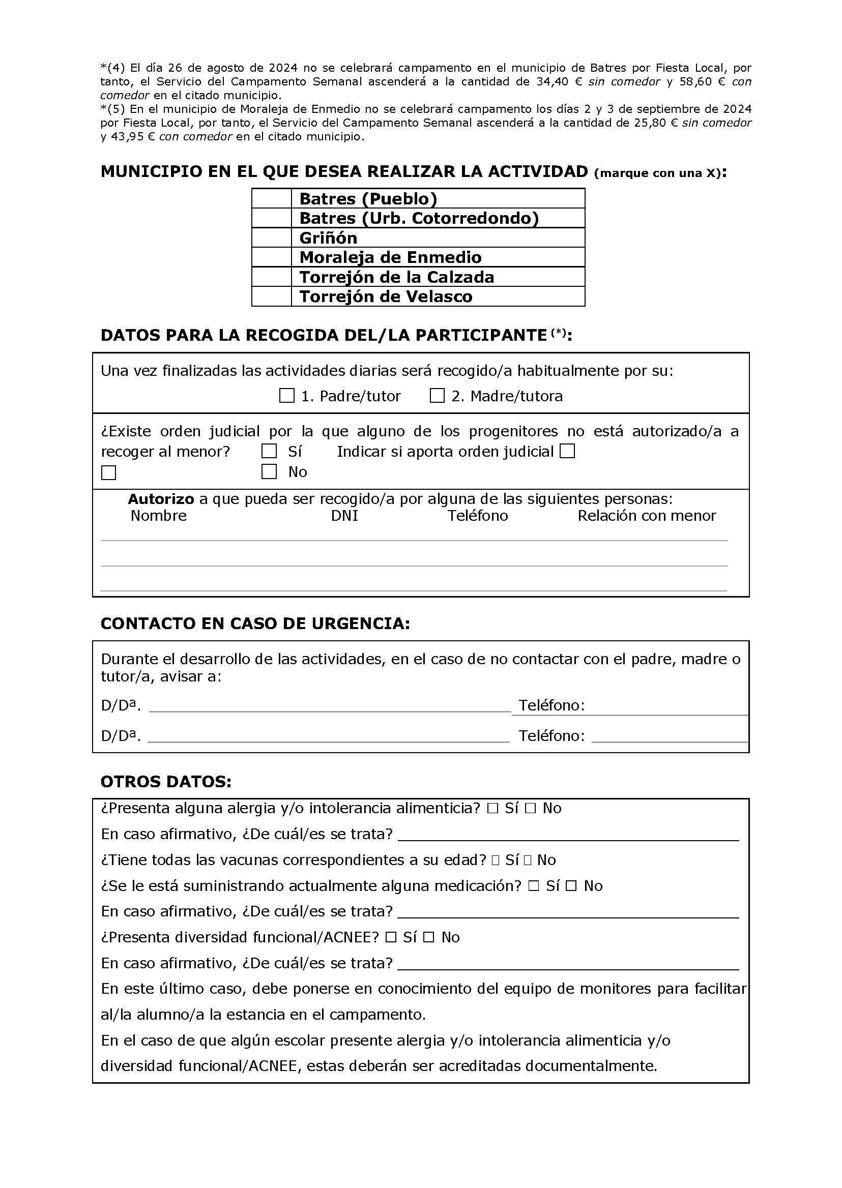 FICHA DE INSCRIPCION   CAMPAMENTOS VERANO 2024   FORMATO PDF Pagina 2