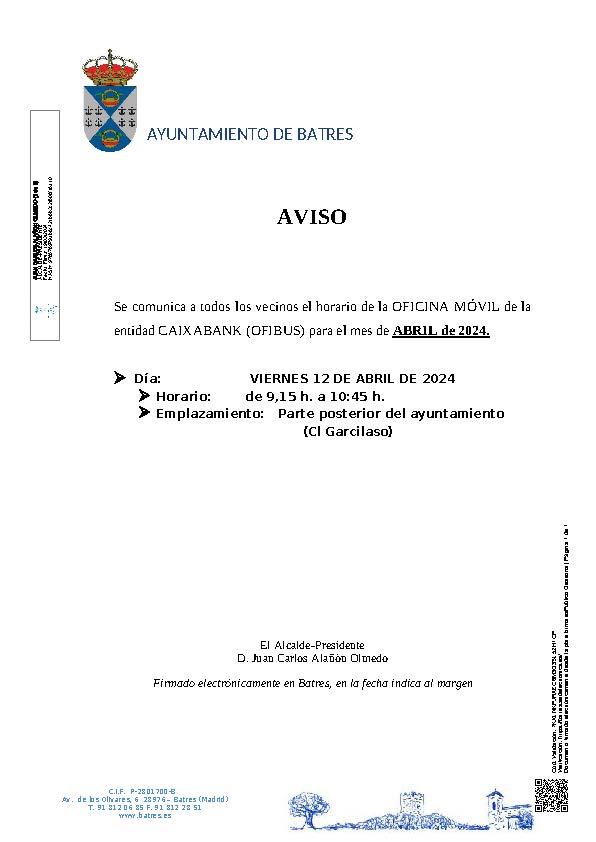 AVISO OFIBUS CAIXABANK ABRIL 2024