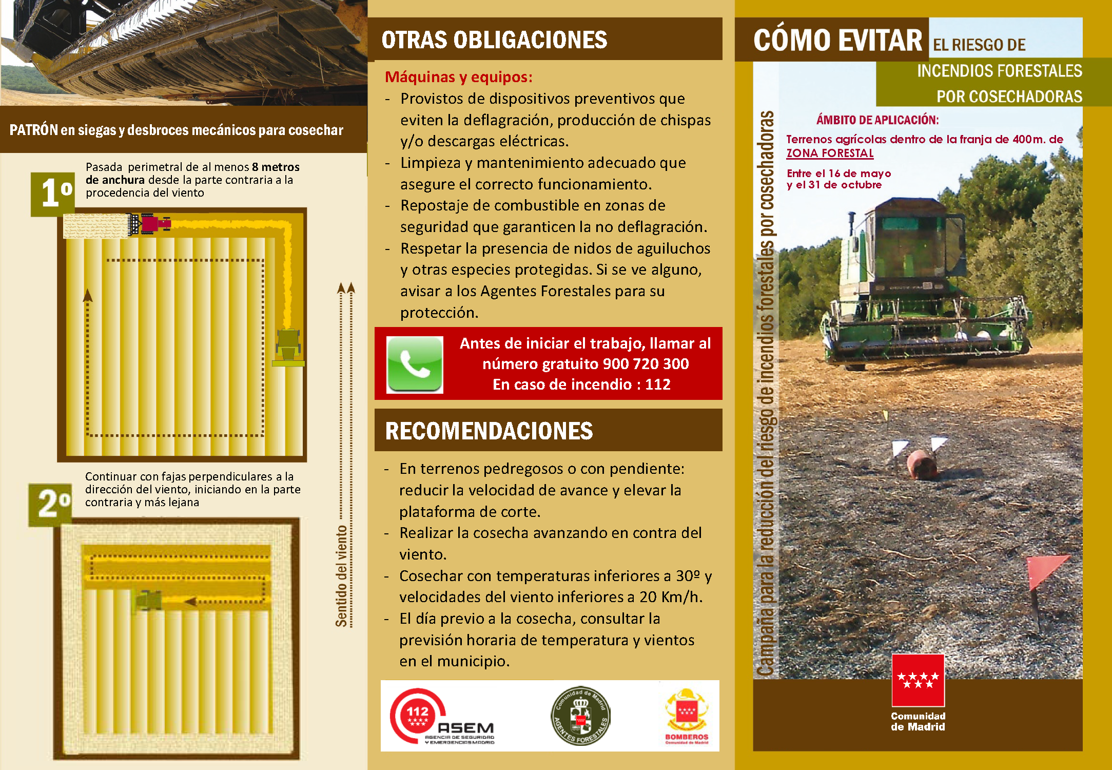 Triptico explicativo prevencion trabajos de cosecha 2 Pagina 1