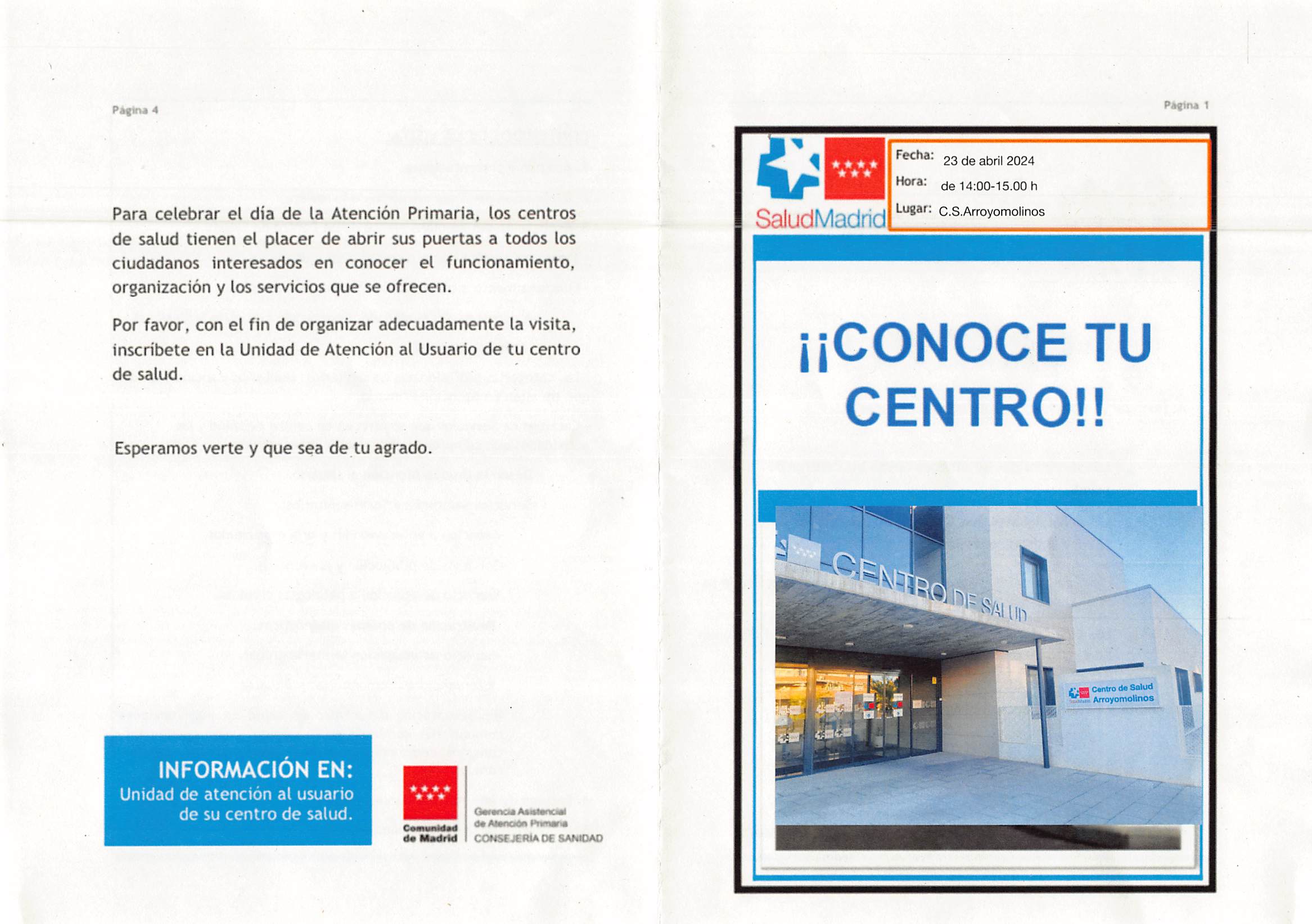  CONOCE TU CENTRO Pagina 1