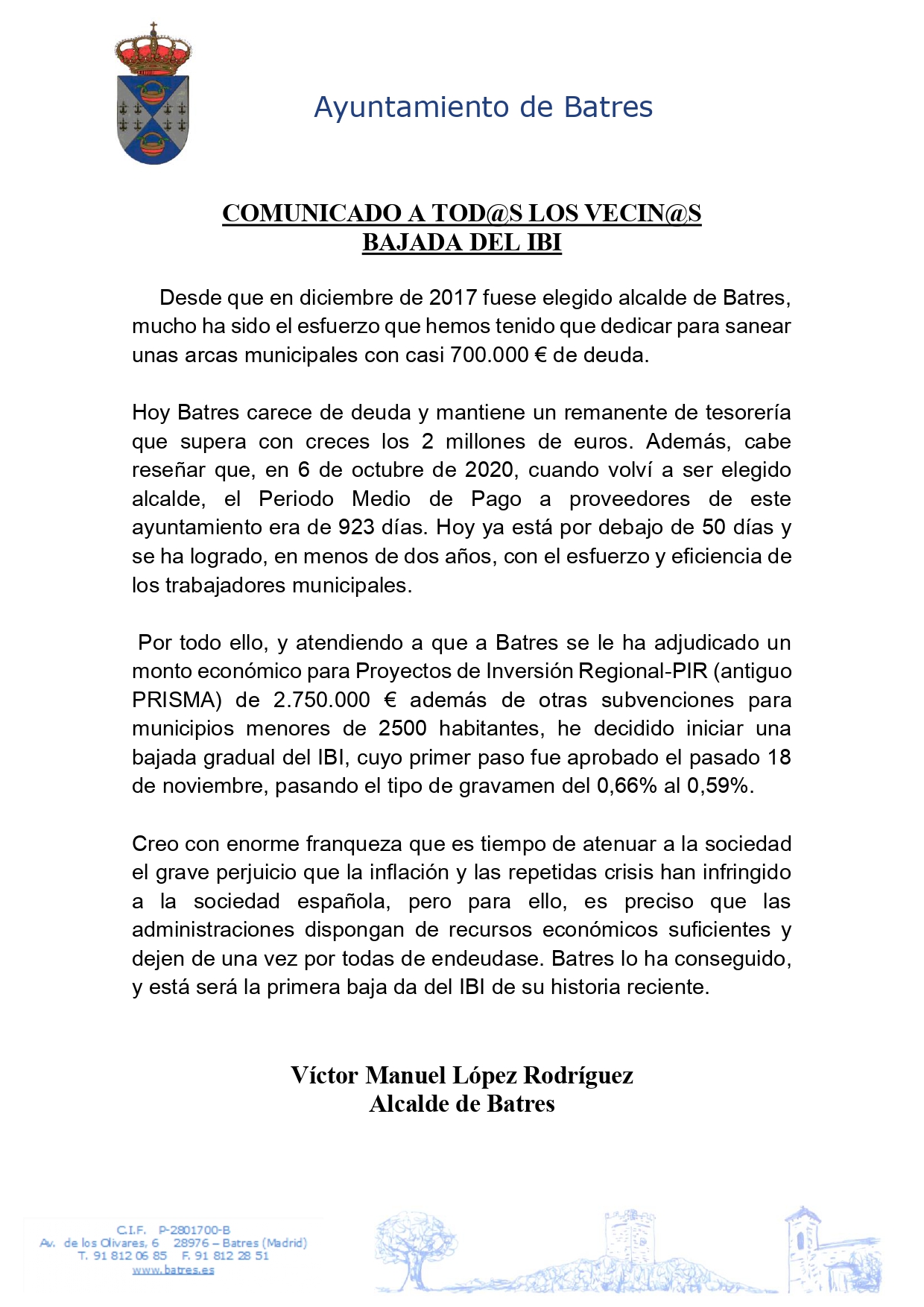 COMUNICADO ALCALDIA bajada del IBI 23112022 page 0001