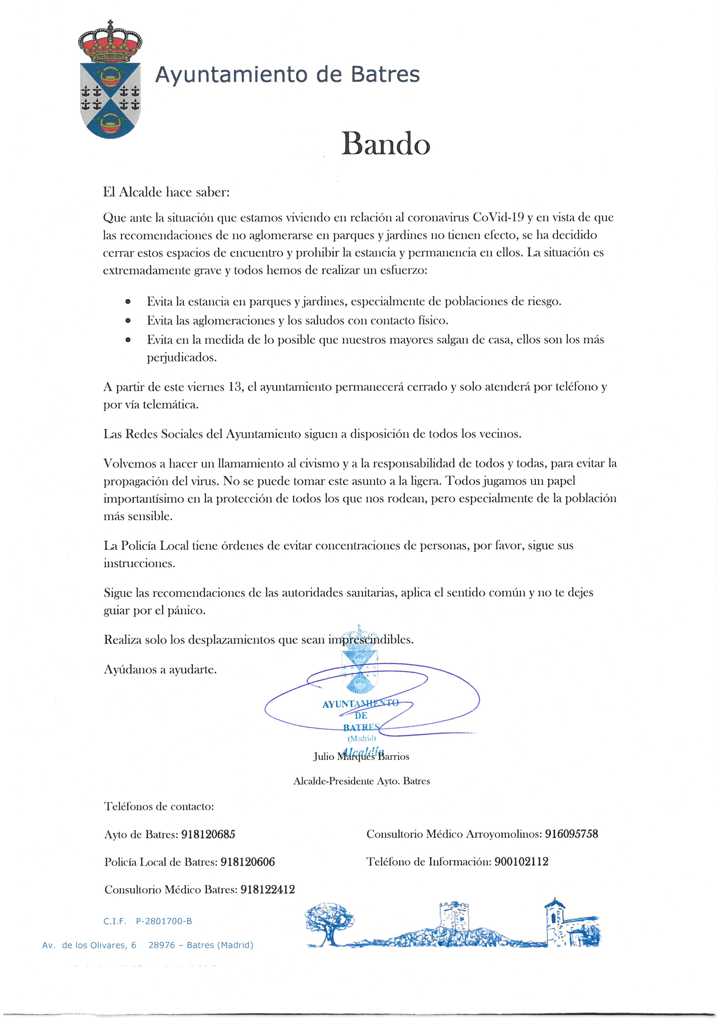 bando coronavirus